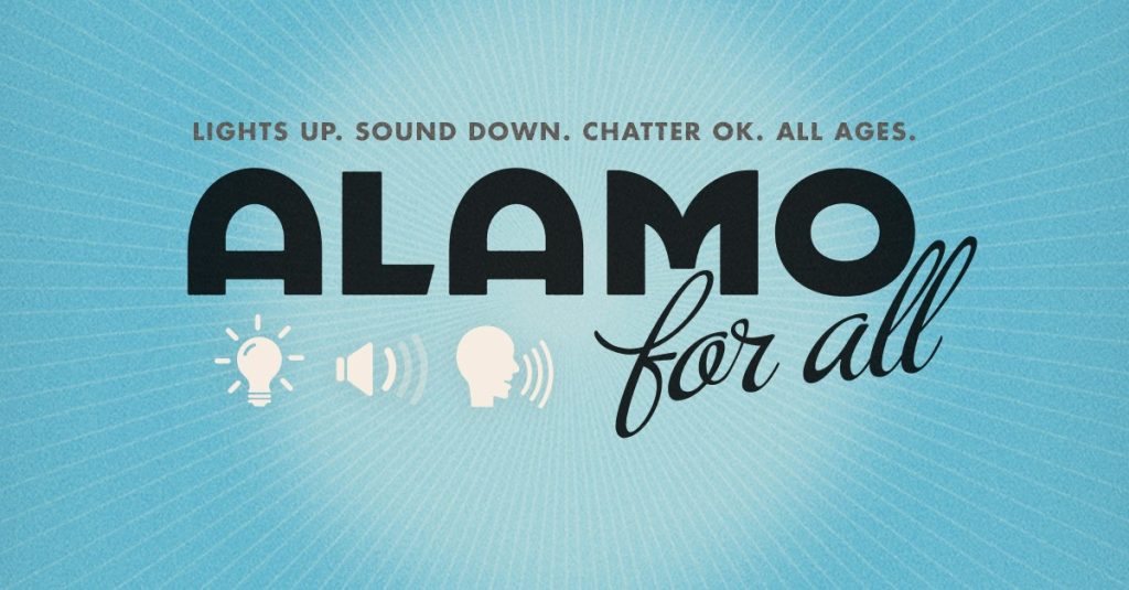 Alamo for all sensory-friendly graphic