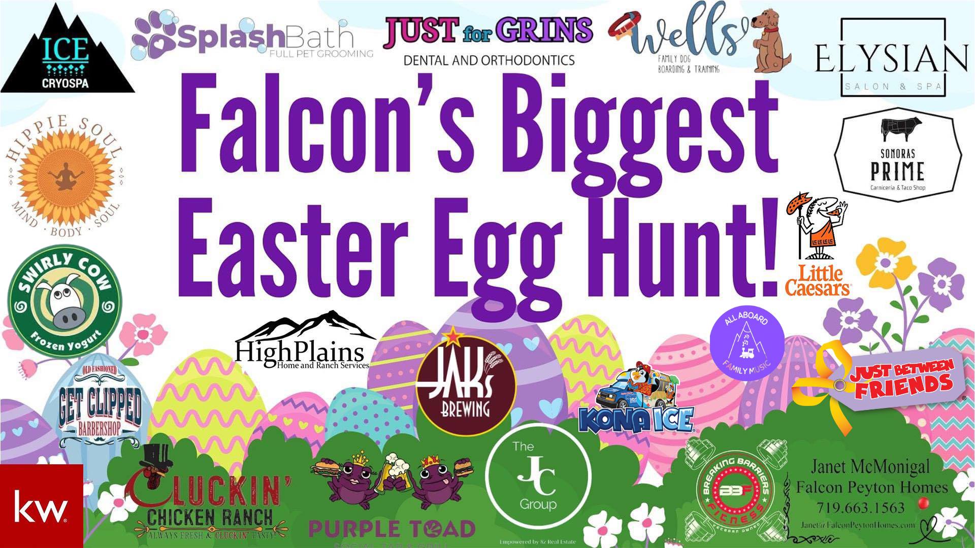 falcon's easter egg hunt graphic